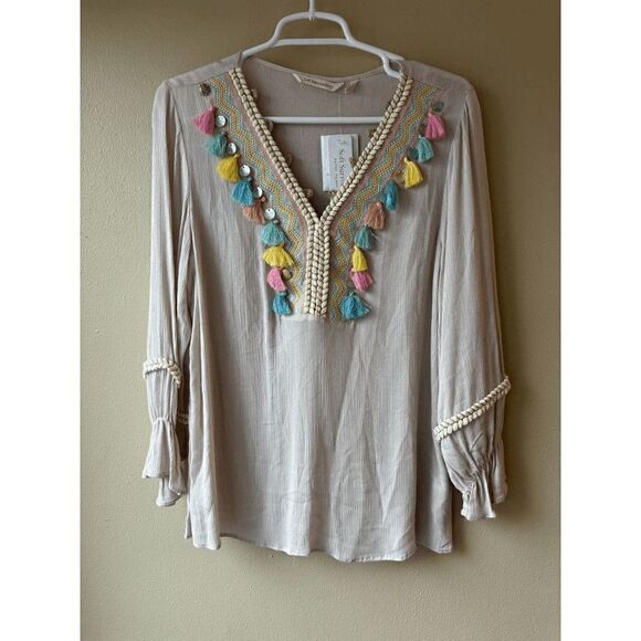 Soft Surroundings Clementine Tunic in Natural Women's Size Petite Small - Picture 1 of 2